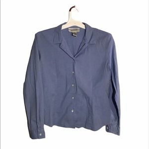 Alfani Stretch Blue Button-down Shirt